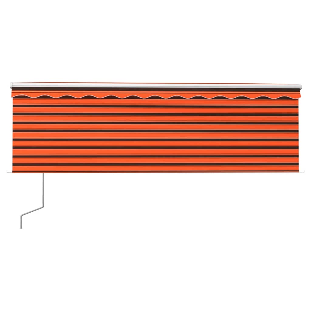 Vidaxl Luifel Automatisch erweiterbarer Roller Blind 4,5x3 M Orange Braun