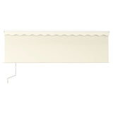 Vidaxl Luifel Automatik mit Walzenblind -LED -Windsensor 4,5x3 m Creme