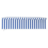 Vidaxl luifel manuell ausziehbar mit Roller Blind 5x3 m blau und weiß