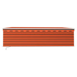 Vidaxl luifel manuell ausziehbar Roller Blind 5x3 M orange und braun