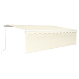 Vidaxl Luifel mit Rollerblind und 5x3 M -Creme manuell ausziehbar