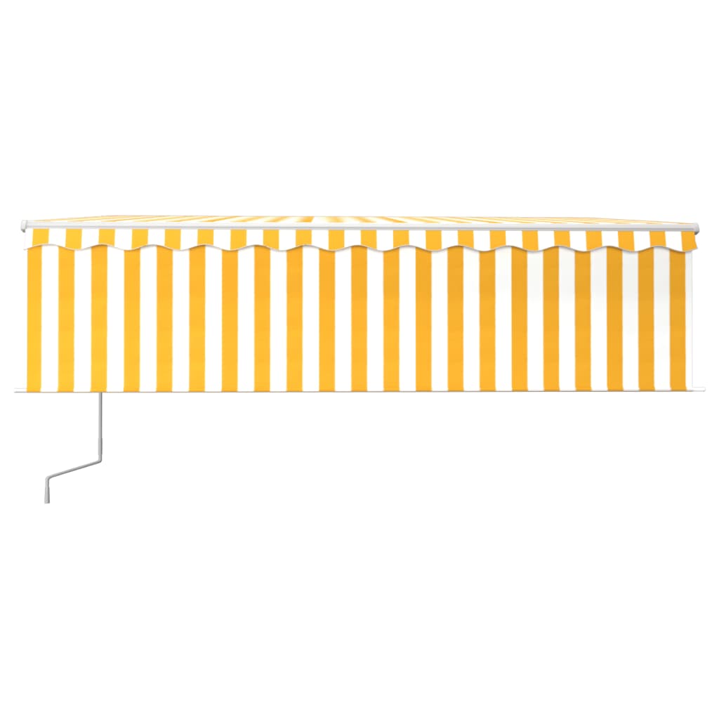 Vidaxl luifel exponierbar mit Roller Blind 5x3 m gelb und weiß