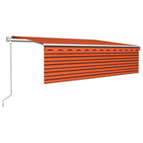 VIDAXL LUIFEL Automatisch erweiterbarer Roller Blind 5x3 m orange und braun