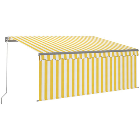 Vidaxl luifel manuell ausziehbar mit Roller Blind 3x2,5 m gelb und weiß