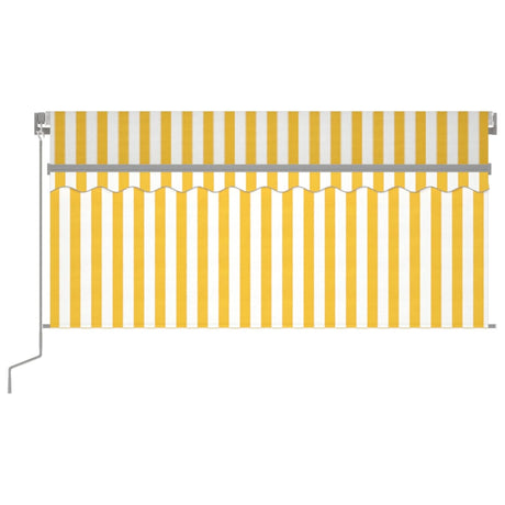 Vidaxl luifel manuell ausziehbar mit Roller Blind 3x2,5 m gelb und weiß