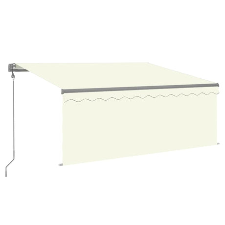 Vidaxl luifel automatisch met rolgordijn led windsensor 3x2,5 m crème