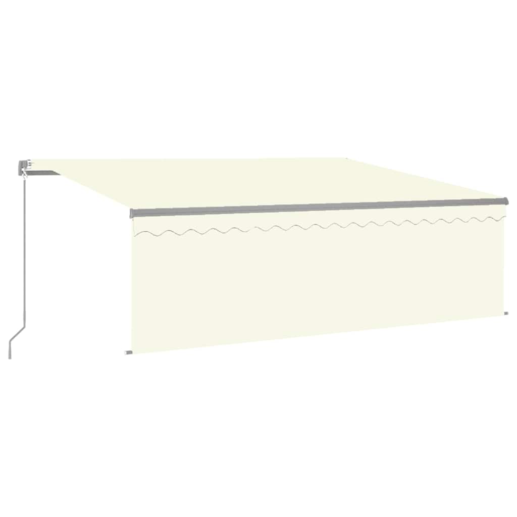 Vidaxx Markise manuell ausziehbar mit Rollo 4x3 m cremefarben