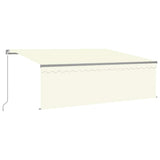 Vidaxx Markise manuell ausziehbar mit Rollo 4x3 m cremefarben