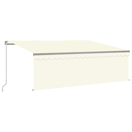 Vidaxx Markise manuell ausziehbar mit Rollo 4x3 m cremefarben