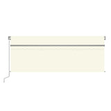 Vidaxl luifel mit Roller Blind 4x3 M cremefarbene gelenkt