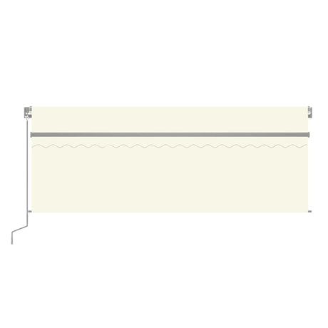 Vidaxl luifel mit Roller Blind 4x3 M cremefarbene gelenkt