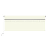 Vidaxl Luifel mit Rollerblind und 4x3 M -Creme manuell ausziehbar