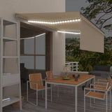 Vidaxl Luifel mit Rollerblind und 4x3 M -Creme manuell ausziehbar