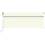 Vidaxl luifel exponierbar mit Roller Blind 4x3 M Creme Farbe