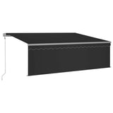 Vidaxl Luifel exponierbar mit Roller Blind 4x3 m Anthrazit