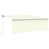 Vidaxl Luifel Automatik mit Rollerblind -LED -Windsensor 4x3 m Creme