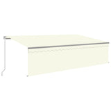 Vidaxl luifel mit Roller Blind 5x3 m cremefarbene gelenkt