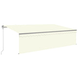 Vidaxl luifel mit Roller Blind 5x3m Creme -Colored automatisch erweiterbar