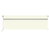 Vidaxl Luifel Automatik mit Rollerblind -LED -Windsensor 5x3 m Creme