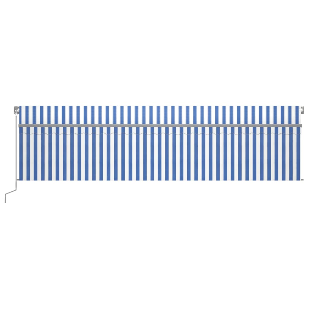 Vidaxl luifel manuell ausziehbar mit Roller Blind 6x3 m blau und weiß