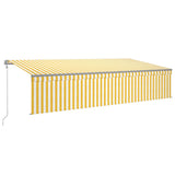 Vidaxl luifel exponierbar mit Roller Blind 6x3 m gelb und weiß