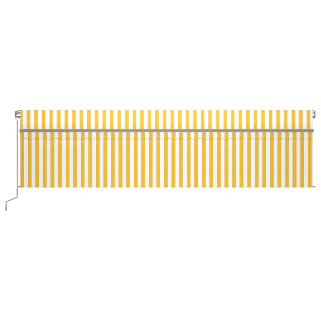 Vidaxl luifel exponierbar mit Roller Blind 6x3 m gelb und weiß