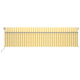 Vidaxl Luifel Automatische Rollerblind -LED -Windsensor 6x3 cm Gelb weiß