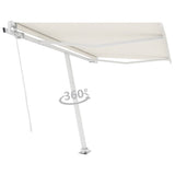 Vidaxl luifel distanziert manuell erstreckt sich 300x250 cm cremefarben.