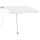 Vidaxl Luifel mit LED 300x250 cm cremefarbener geleitet