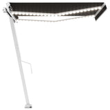 Vidaxl luifel manuell ausziehbar mit LED 350x250 cm Anthrazitfarbe