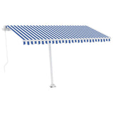 Vidaxl Laifel distanziert manuell erstreckt sich 400 x 300 cm blau und weiß