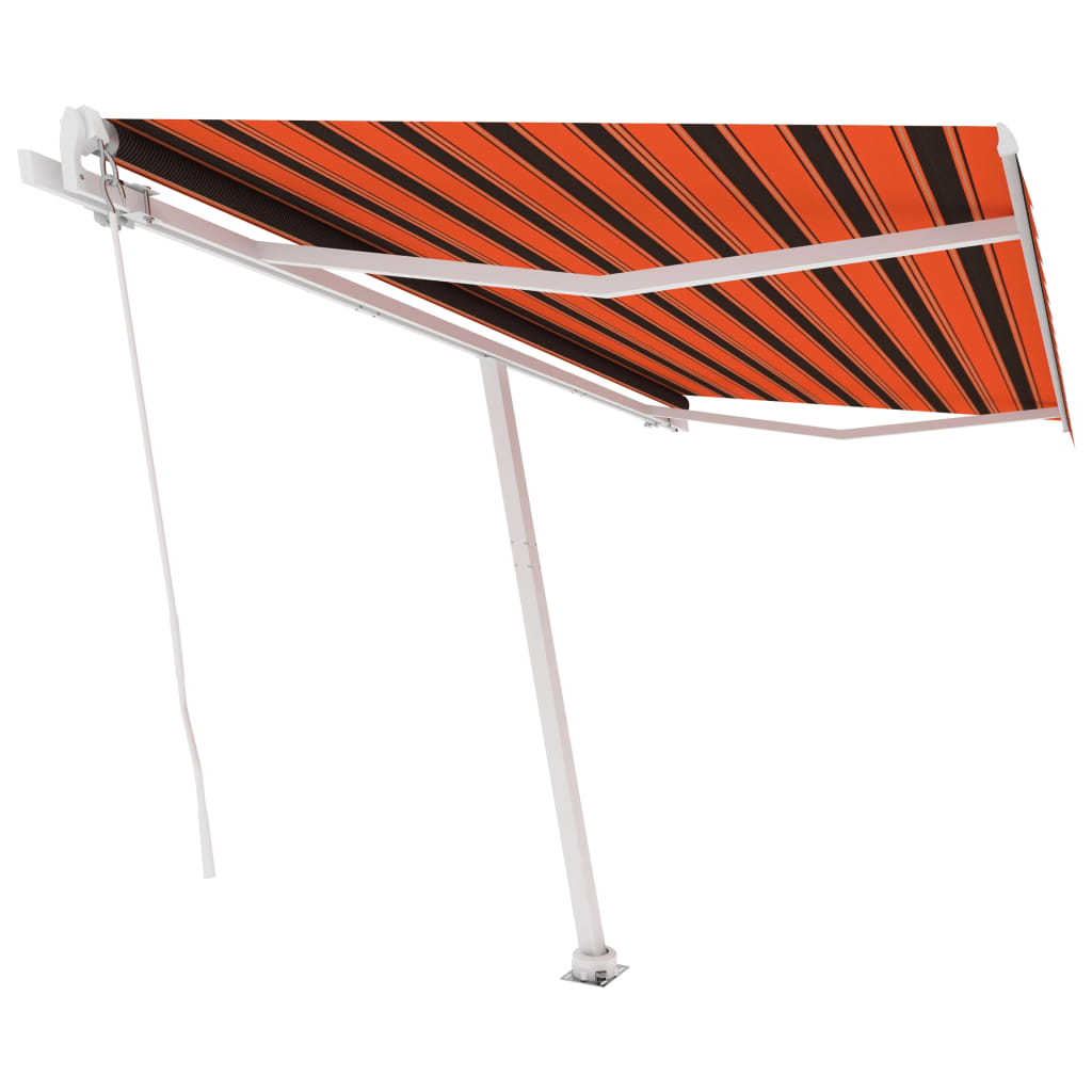 Vidaxl Laifel abgelöst manuell 450 x 300 cm orangebraun