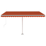 Vidaxl Laifel abgelöst manuell 450 x 300 cm orangebraun