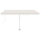 Vidaxl Luifel mit LED 450x300 cm creme -gepflegt