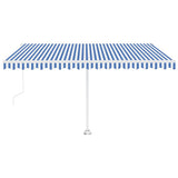 Vidaxl luifel kostenlos -Automatisch 450 x 300 cm blau und weiß