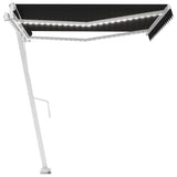 Vidaxl Luifel Automatik mit LED- und Windsensor 450x300 cm Anthrazit