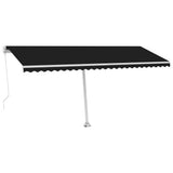 Vidaxl luifel distanziert manuell erstreckt sich 500 x 300 cm Anthrazit