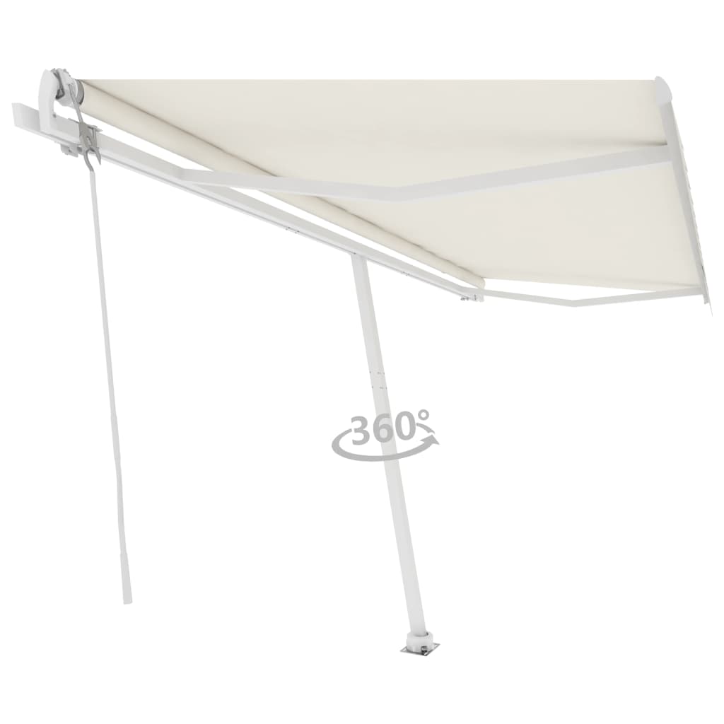Vidaxl luifel kostenlos -ausstehende automatische 500x300 cm creme -gelenkt