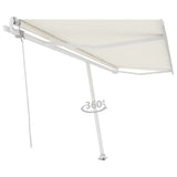 Vidaxl luifel kostenlos -ausstehende automatische 500x300 cm creme -gelenkt