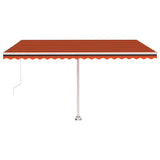 Vidaxl luifel distanziert manuell erstreckt sich 400x350 cm orange Braun