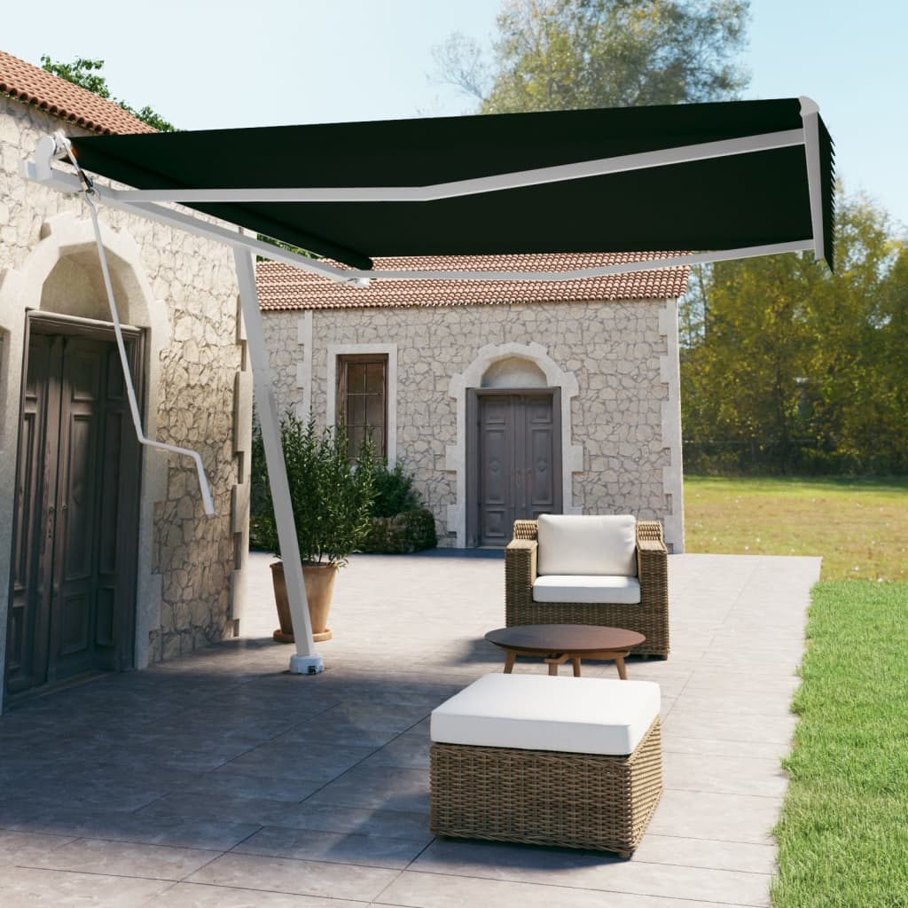 Vidaxl Laifel Free -ausstehende automatische 400x350 cm Anthrazit -Colored