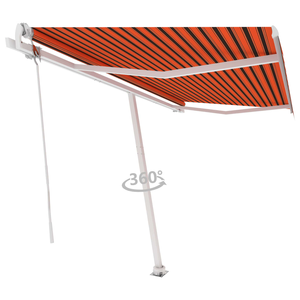 Vidaxl luifel kostenlos -Automatisch 450 x 350 cm Orange und Braun
