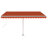 Vidaxl Luifel Automatik mit LED -Windsensor 450x350 cm Orange Braun