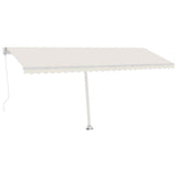 Vidaxl luifel distanziert manuell erstreckt sich 500x350 cm cremefarben.
