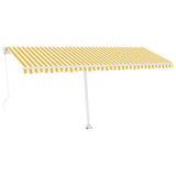 Vidaxl Luifel distanziert sich manuell aus 500 x 350 cm gelb und weiß