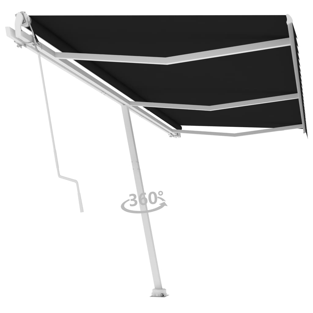 Vidaxl Laifel Free -ausstehende automatische 600x350 cm Anthrazit -gelöscht