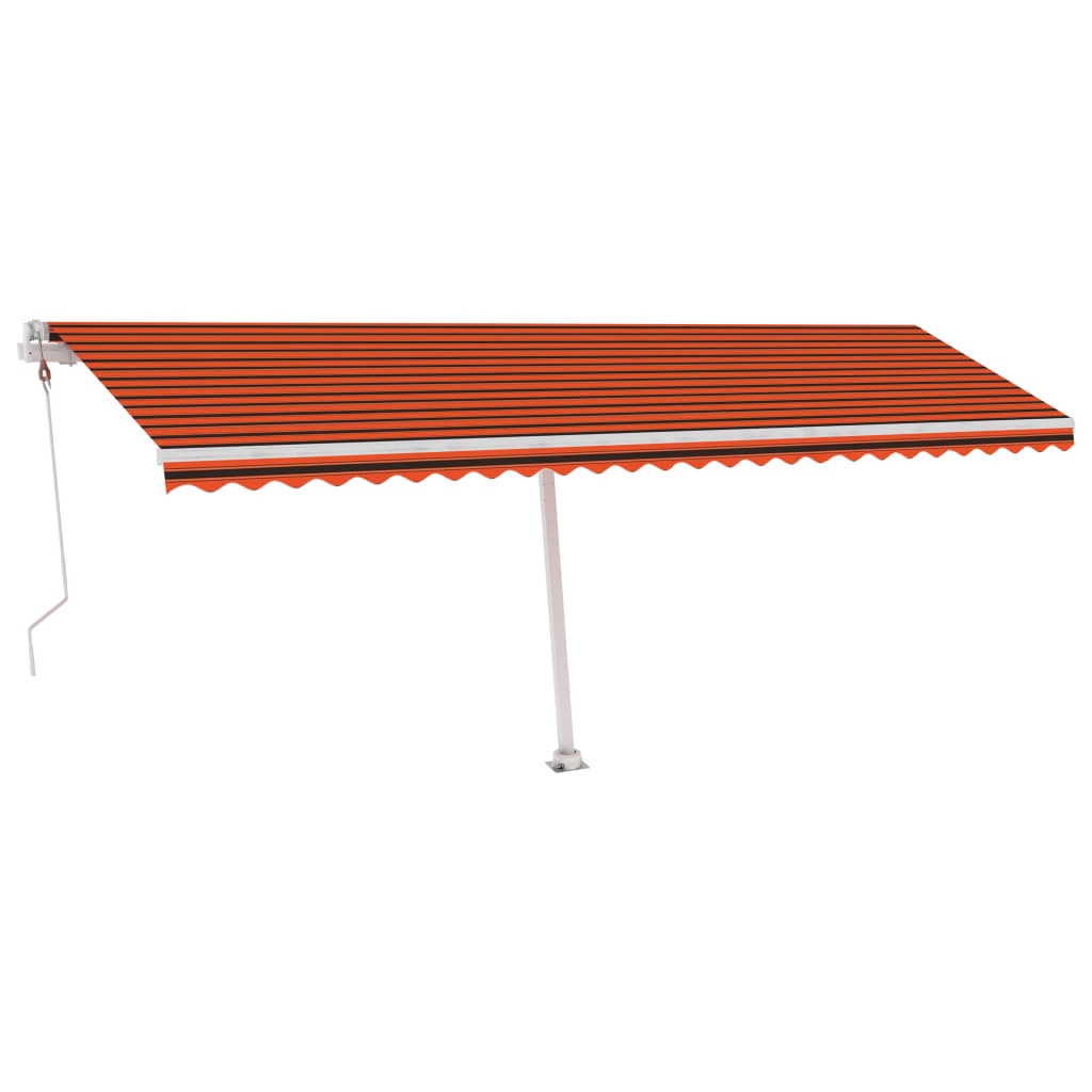 Vidaxl luifel kostenlos -ausstehende automatische 600x350 cm Orange und Braun