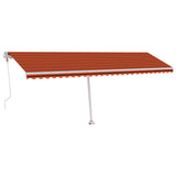 Vidaxl luifel kostenlos -ausstehende automatische 600x350 cm Orange und Braun