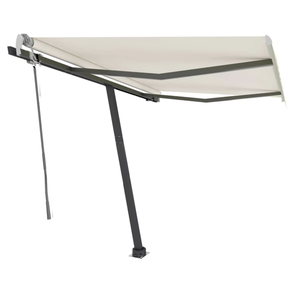 Vidaxl luifel distanziert manuell erstreckt sich 300x250 cm cremefarben.