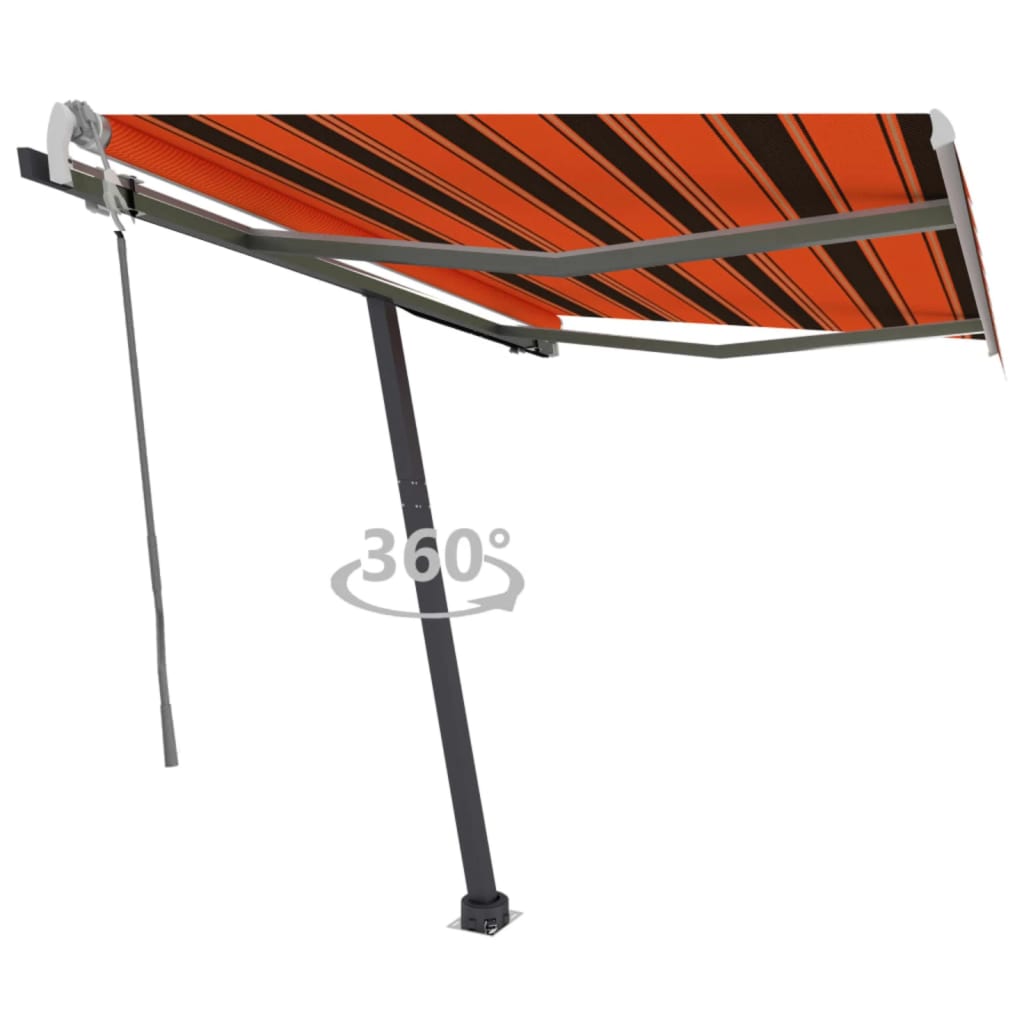 Vidaxl luifel distanziert manuell erstreckt sich 300x250 cm orange Braun